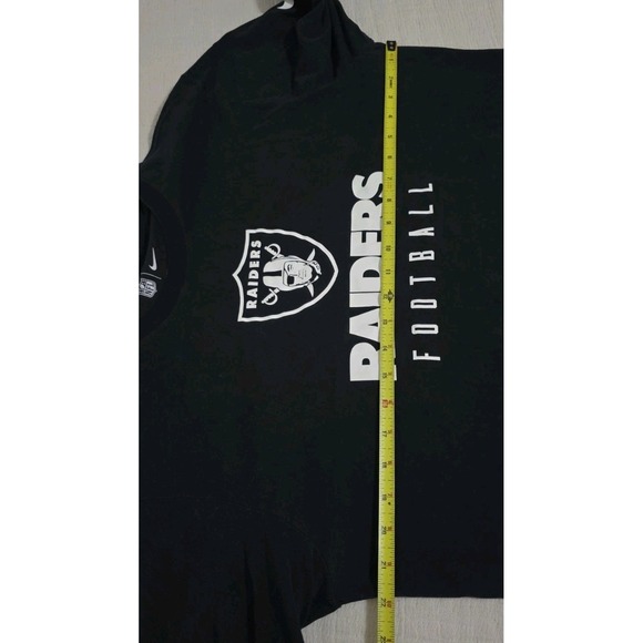 Raiders Shirt Mens Sz L Black Pullover Nike Long Sleeve NFL Football Crew Sports - Picture 6 of 6
